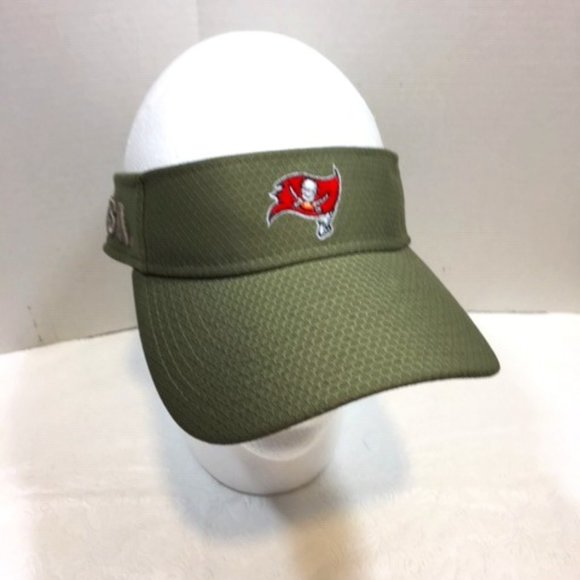 NFL Tampa Buccaneers New Era Olive Salute to Service Sideline Visor - Picture 2 of 10